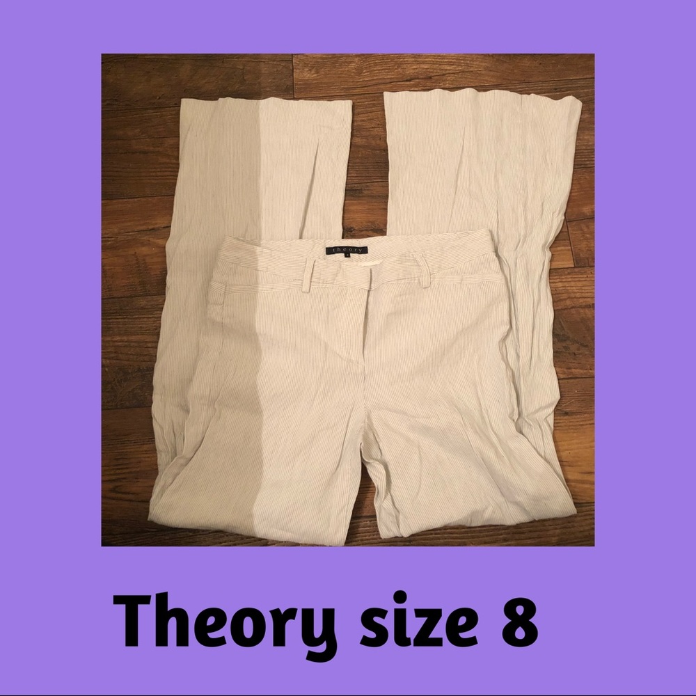 🔥 ⚡️price DROP theory White Linen Pants